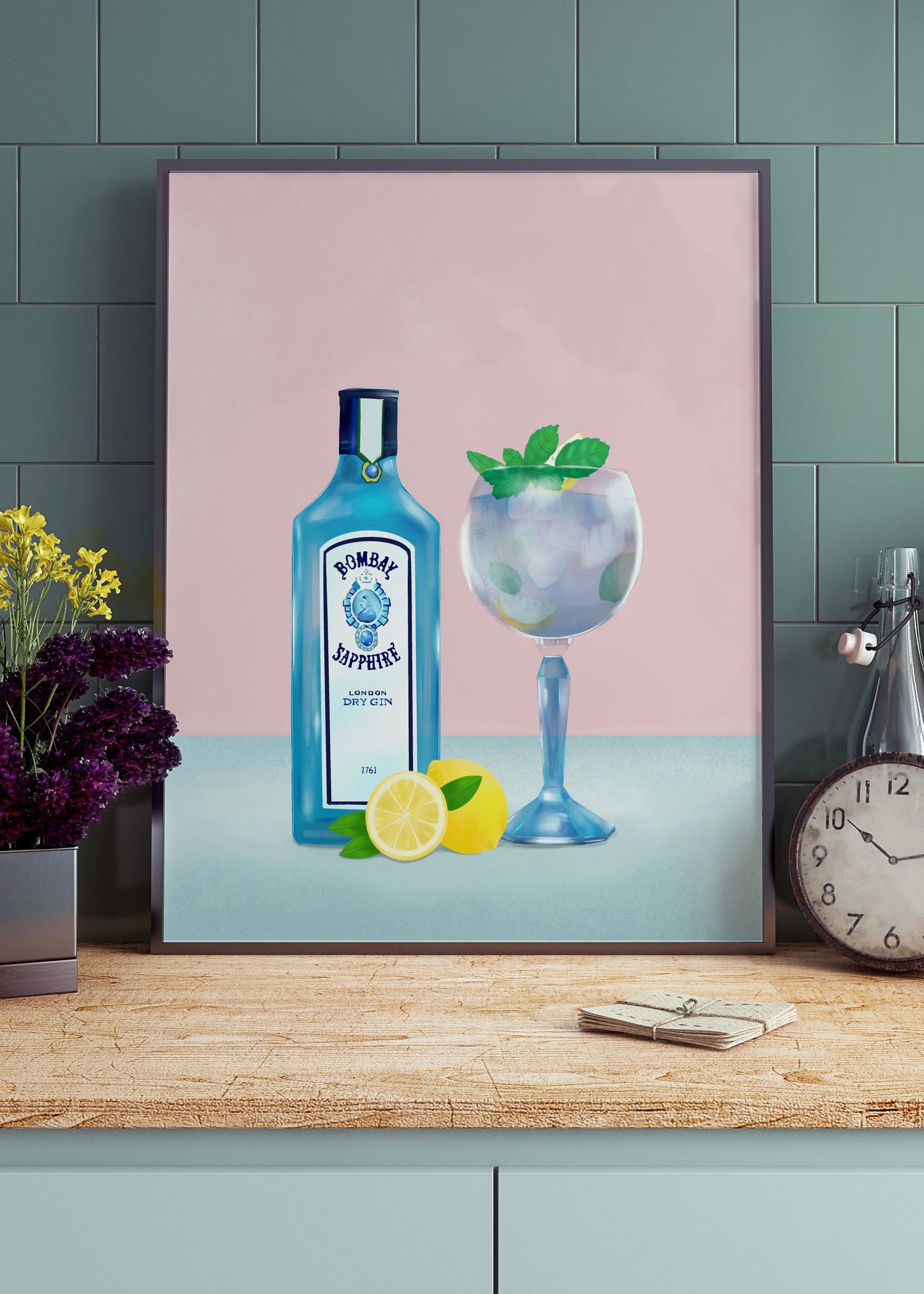 Gin Cocktail By Petra Lizde | Bombay Gin Wall Art Print