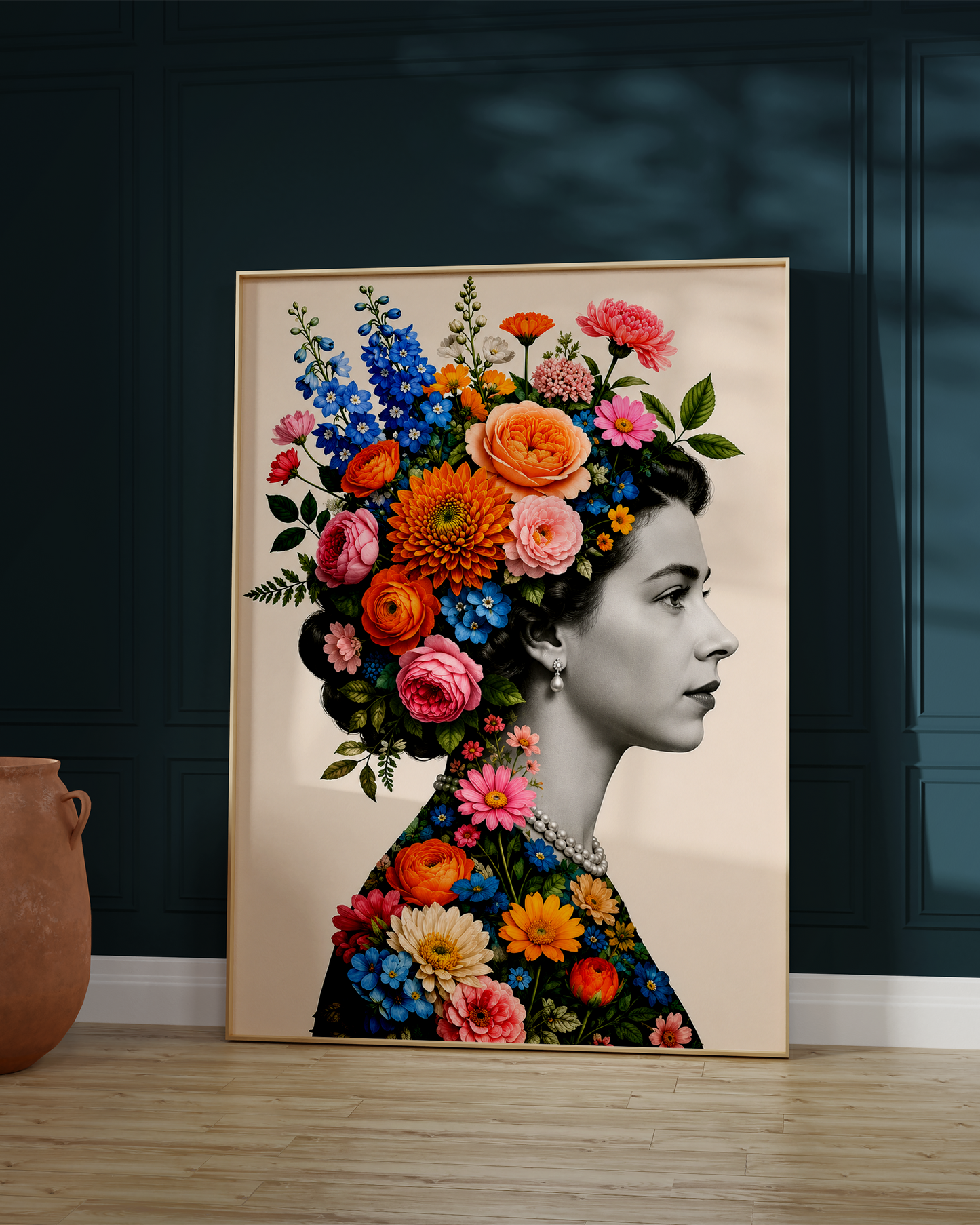 Floral Queen Print | Floral Edition Queen Elizabeth Wall Art