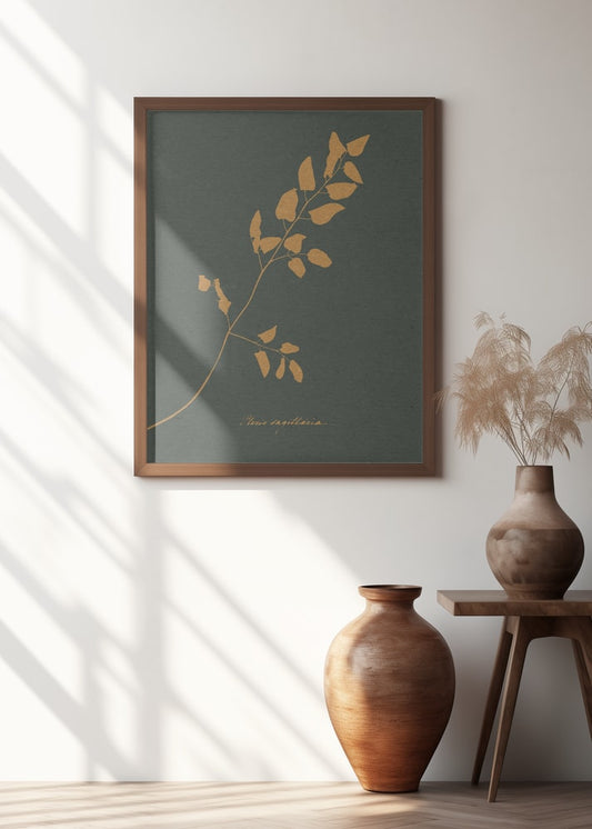 Golden Fern Silhouette
