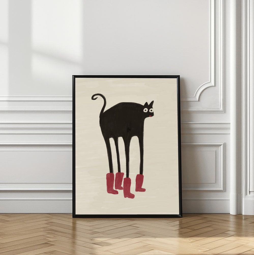 Funny Black Cat Boots