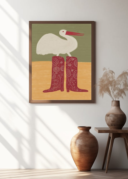 Bird in Red Boots