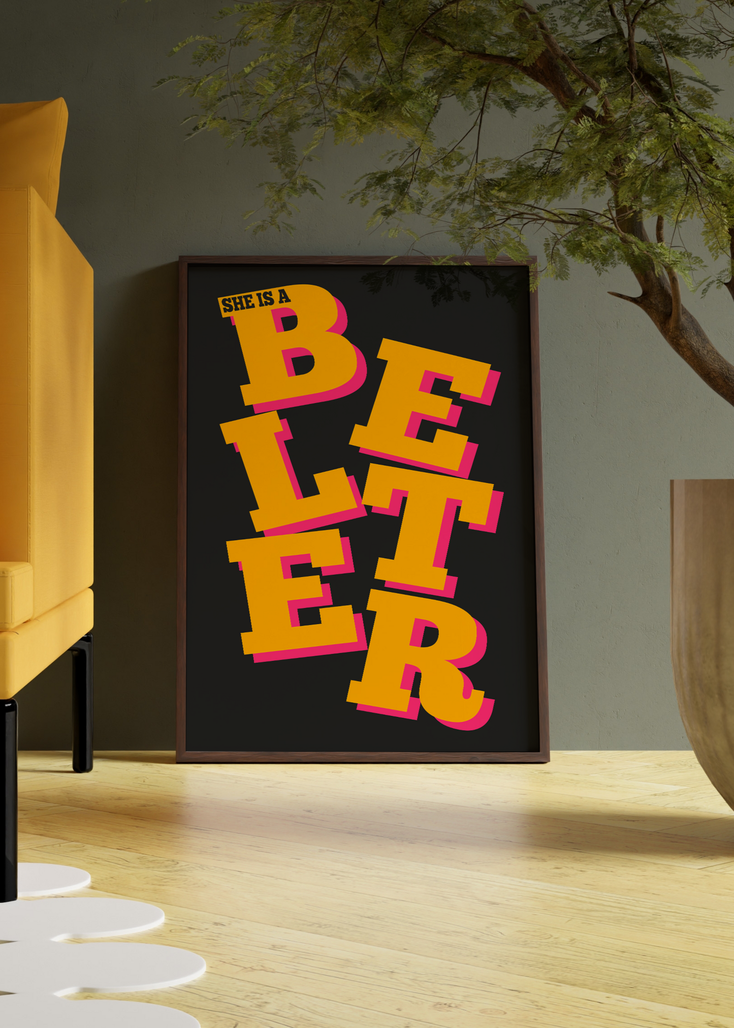 She Is a Belter Print | Quote print Optional Colours | By Pink Giraffe Print Co