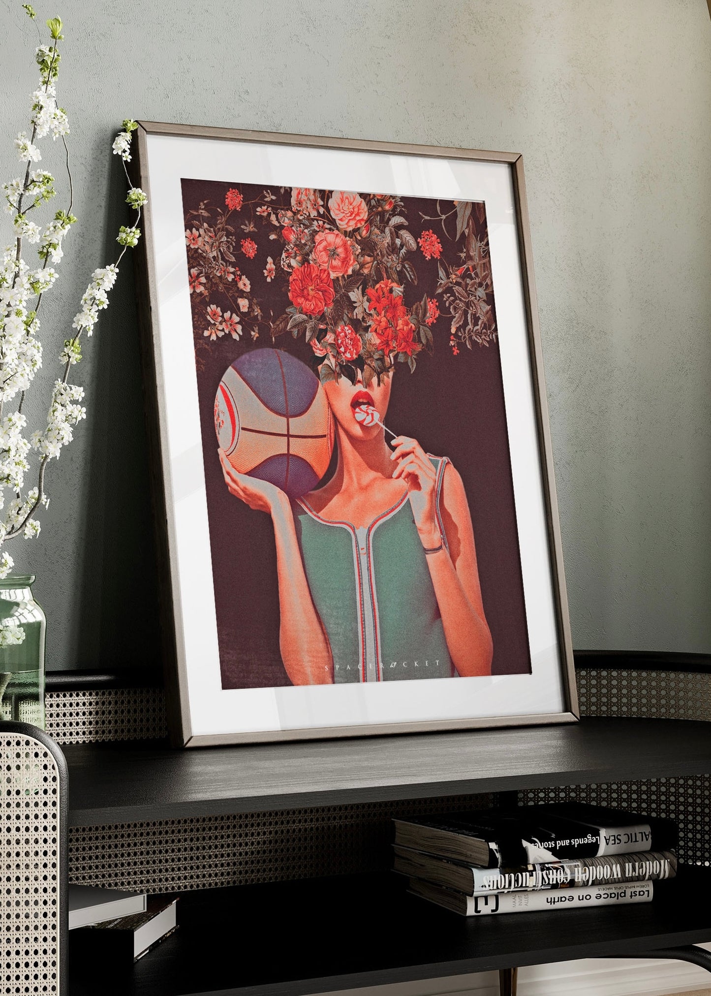 Space Basketball Art Print #1 By spacerocket art