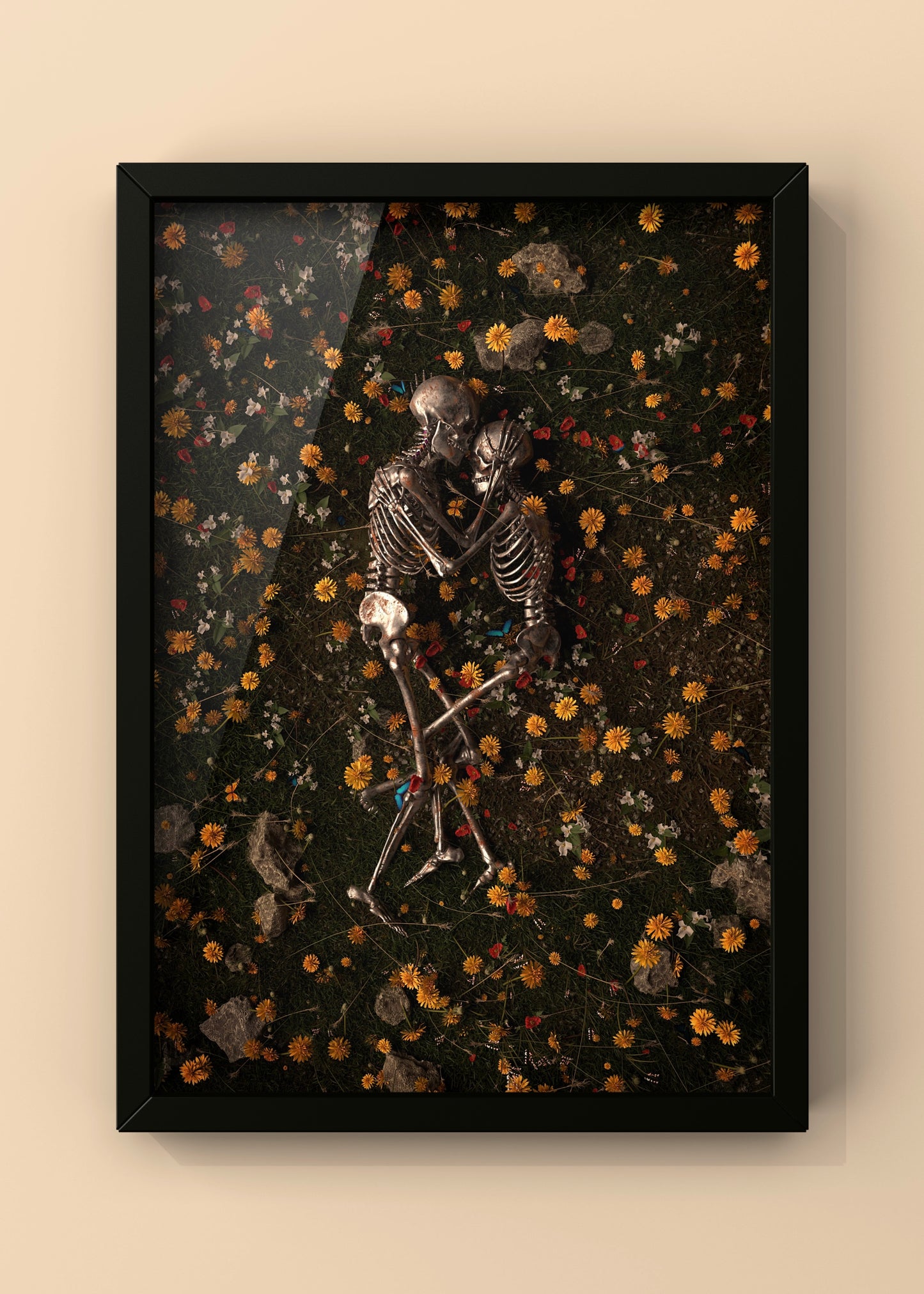 Memento Mori | Dark Floral Wall Art | From Francis Minoza
