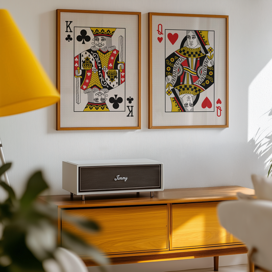 Queen of Clubs Minimalistic Playing Card Wall Art