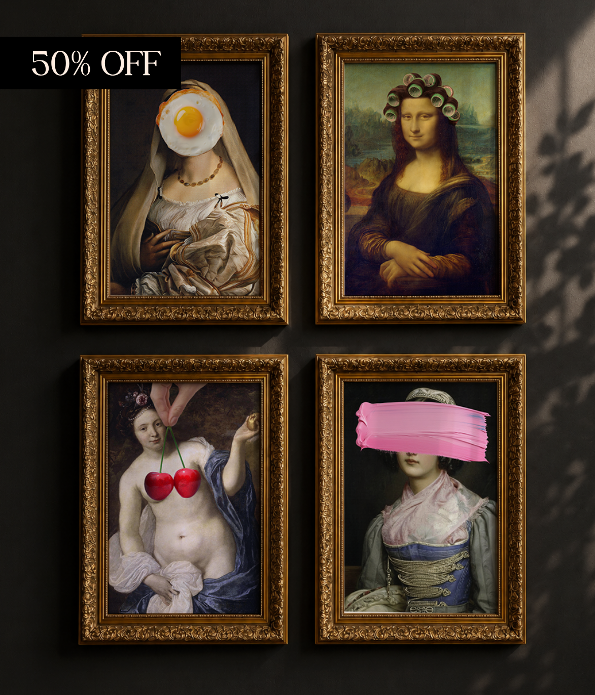 Altered Vintage Bundle Set of 4 | A4 Frames in Ornate Gold RRP £139.96