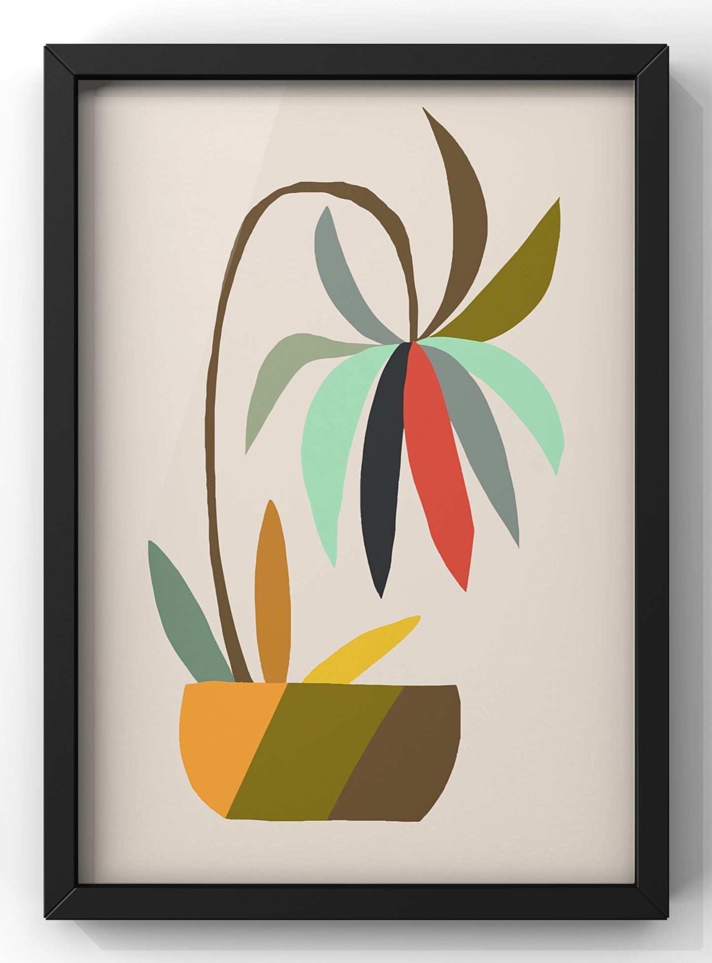 Minimal Potted Plant Art Print