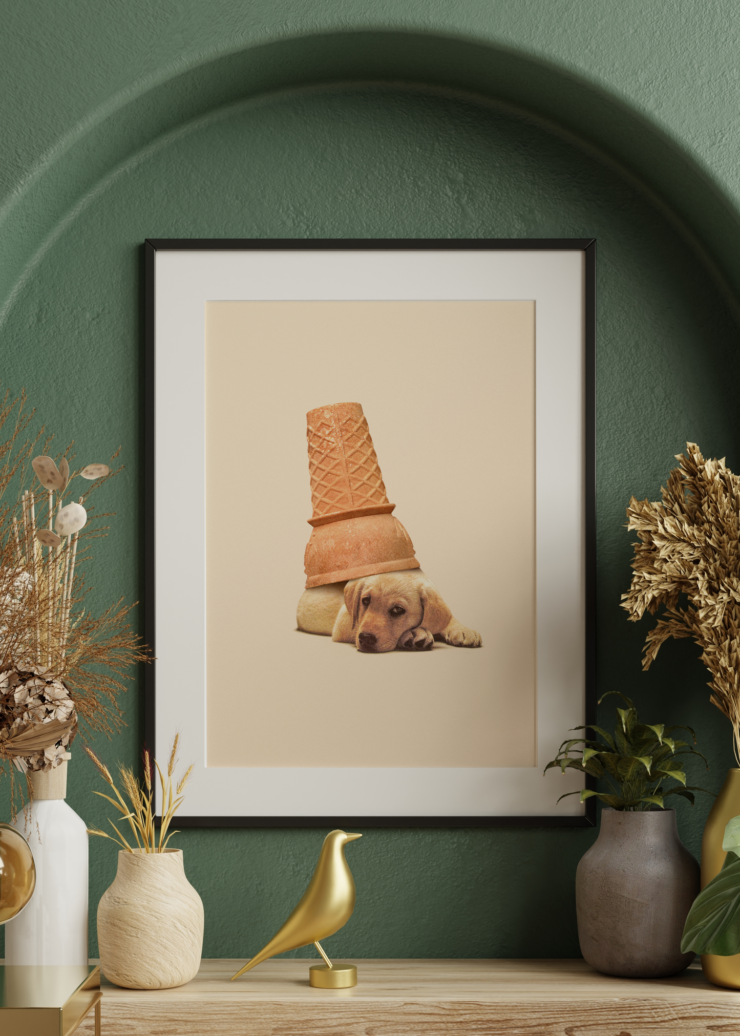 Underdog Ice Cream Art Print | Dog Wall Art