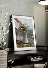 Load image into Gallery viewer, Flower Plant Art Print | Quirky Fresh Bouquet Inside Chimney Vase | By Vertigo Artography
