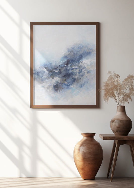Expressionist Blue Abstract
