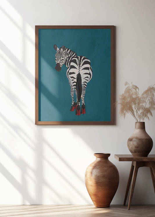 Zebra heels | Colourful safari print