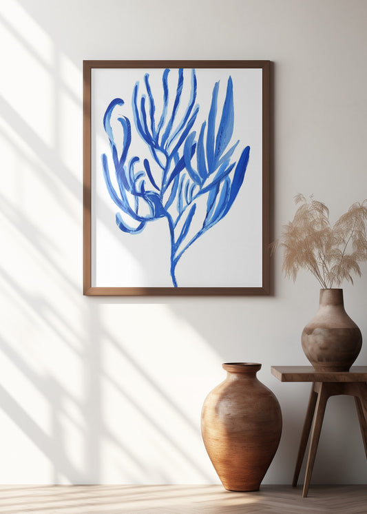 Blue Aquatic Plant Poster 4