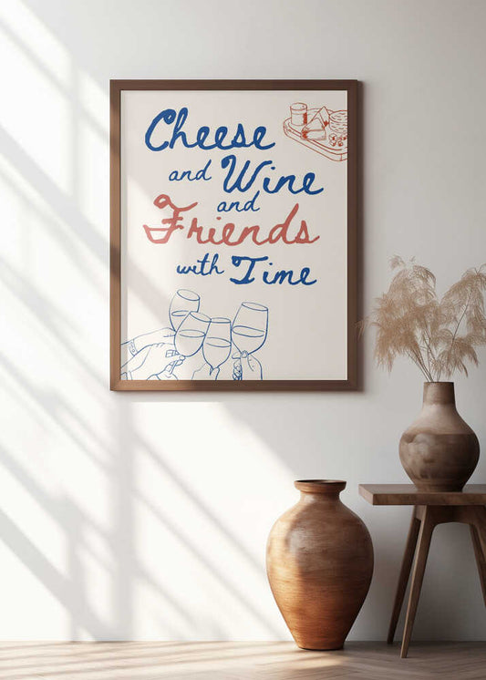 Cheese and wine..., Text + Illustration