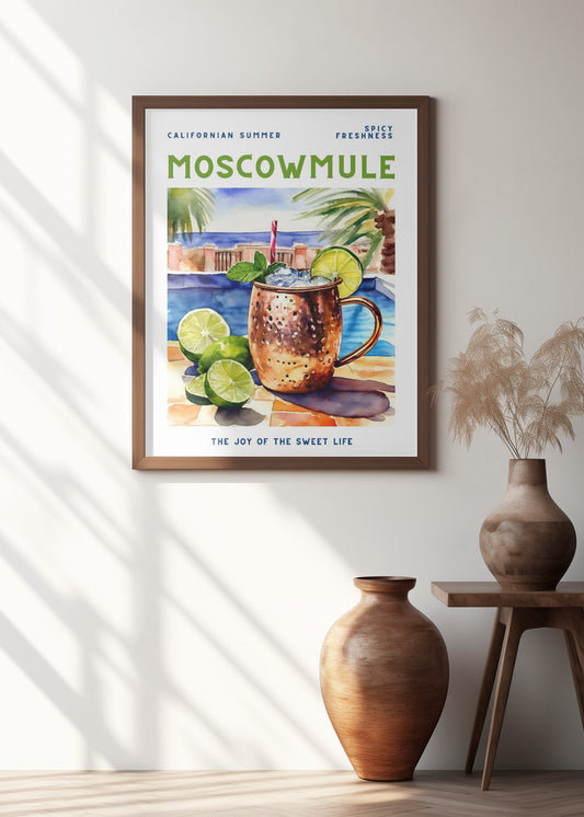Moscow Mule Vintage Cocktail Wall Art