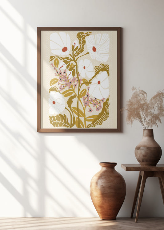 Klimt Flowers Earthy Colors