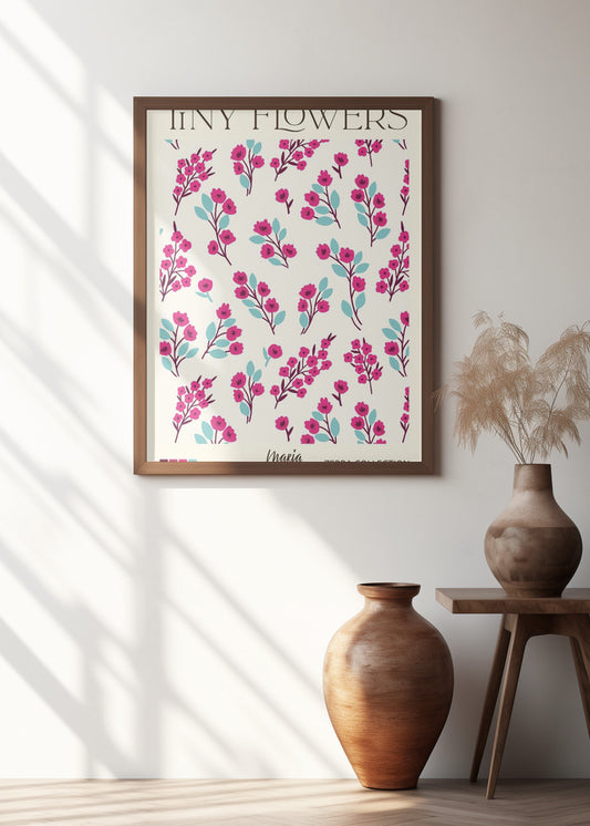TINY FLOWERS. Zebra Collection | Floral wall art