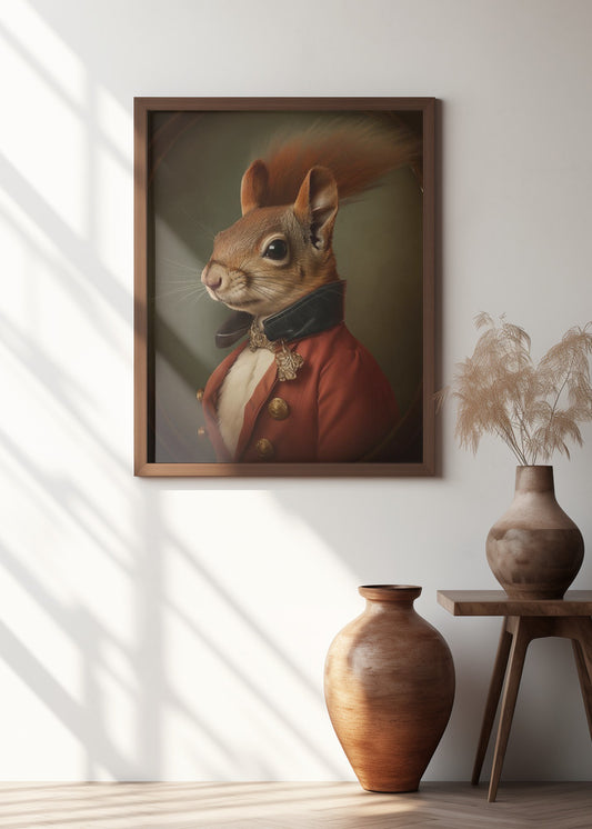 Vintage Squirrel Portrait | Animal wall art