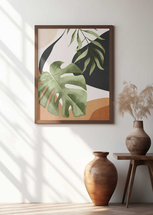 Abstract Monstera Curves