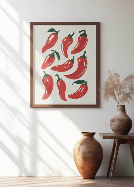 Spicy Chili Peppers Art
