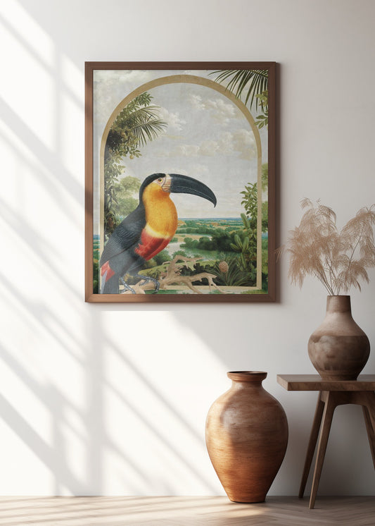 Toucan Perched on a Branch | Jungle wall art