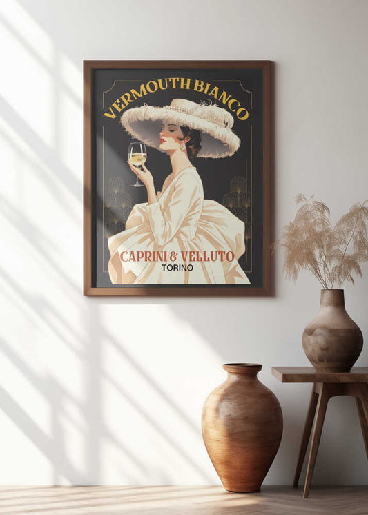 Vermouth Bianco Vintage Advert Poster Art