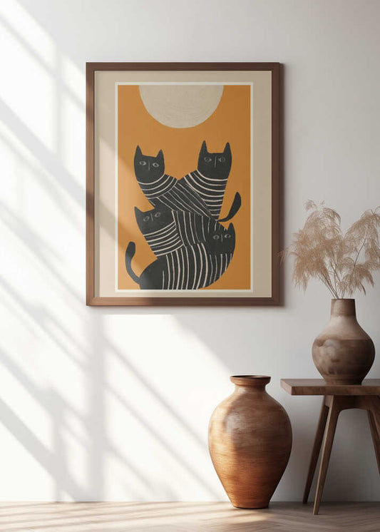 Abstract Black Cats