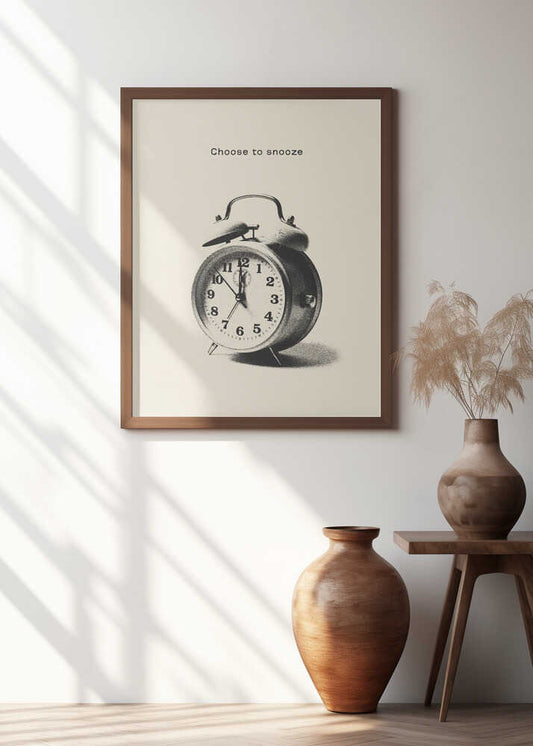 Choose to Snooze Clock