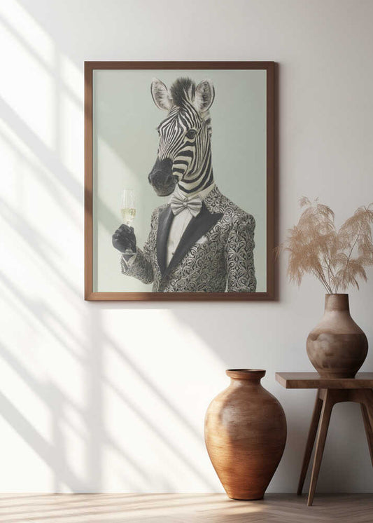Zebra In Tuxedo Jacket