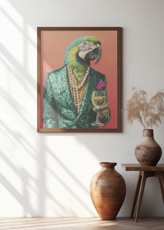 Parrot In Emerald Green Blazer