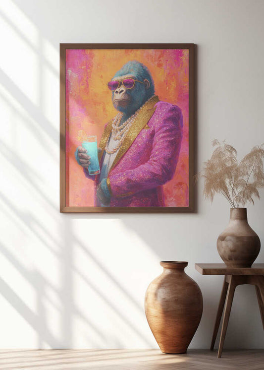 Gorilla In Pink Tuxedo