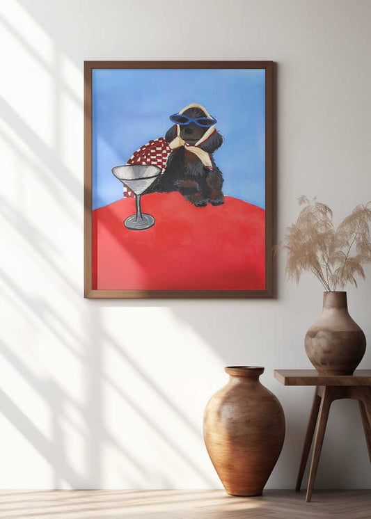 Stylish Poodle Martini