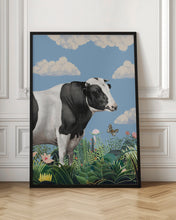 Load image into Gallery viewer, Colourful Portraits of Happy Cows (butterfly Included)