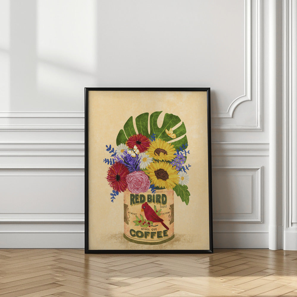 Flowers In a Vintage Coffee Can