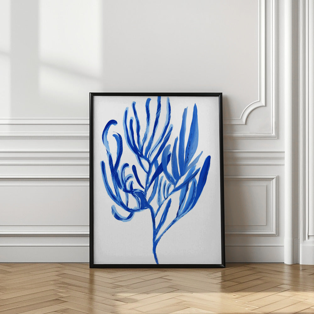 Blue Aquatic Plant Poster 4