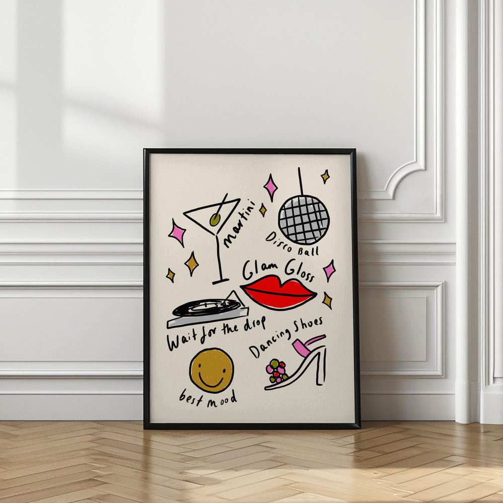 Disco Vibes Print By Aislinn Simmonds