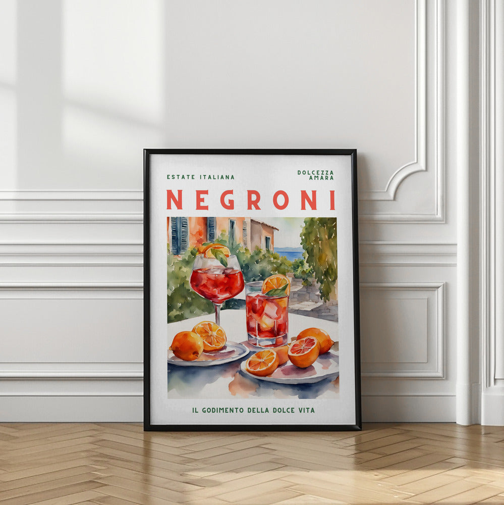 Negroni Vintage Cocktail Wall Art