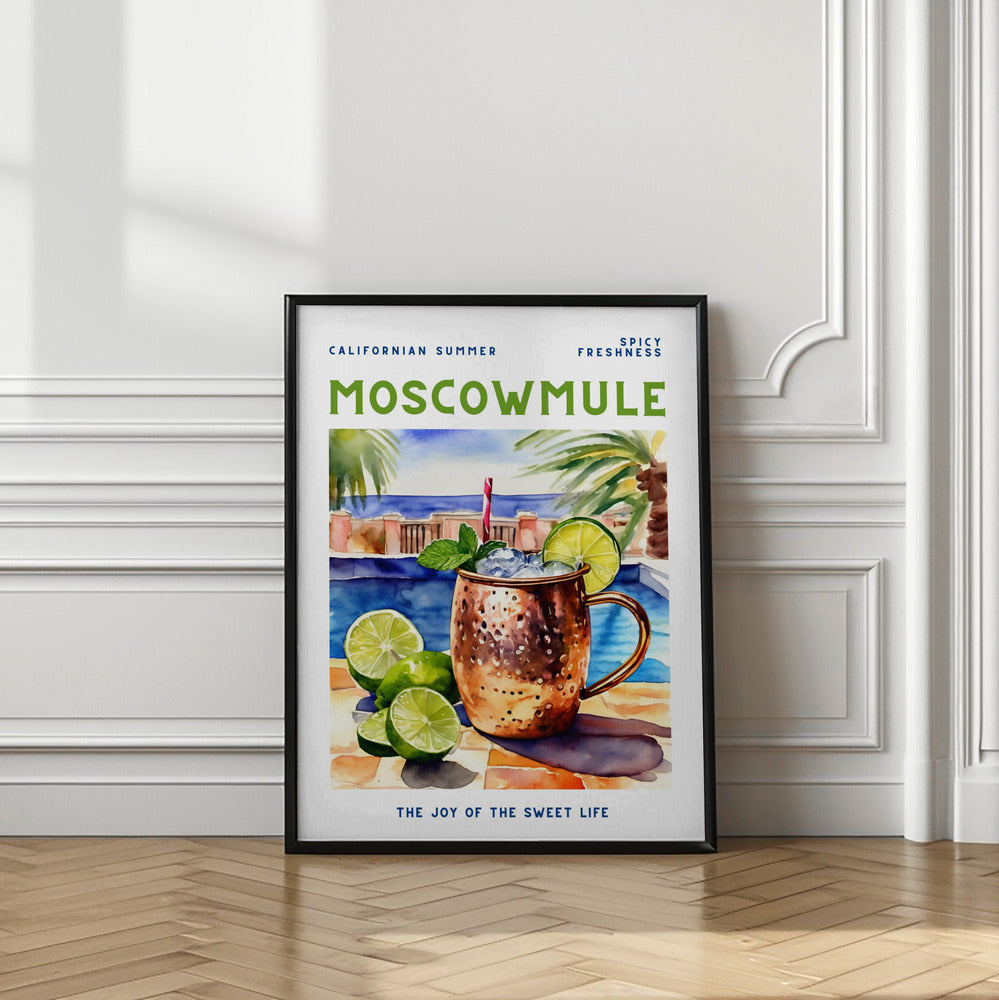 Moscow Mule Vintage Cocktail Wall Art