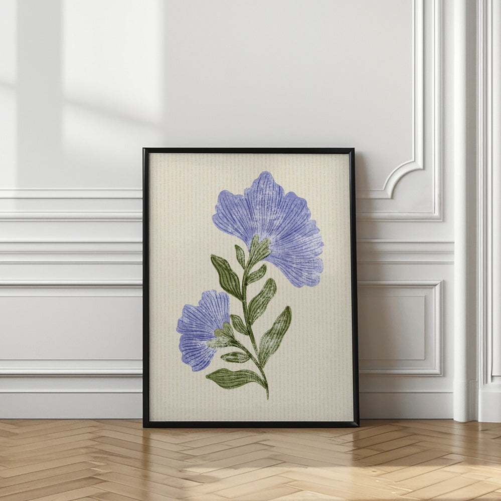 Vintage Flower | Purple flower wall art
