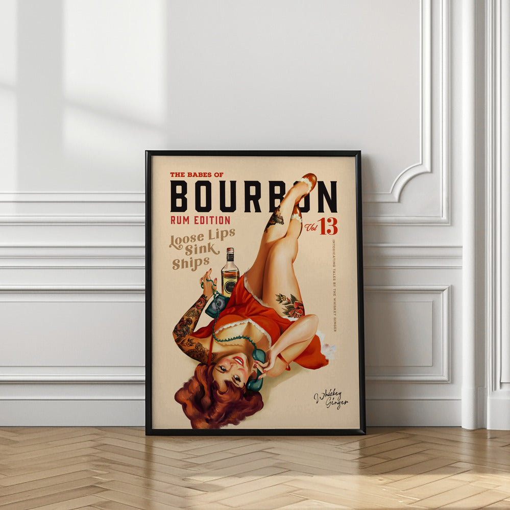 Babes of Bourbon Vol 13 Rum Drinking Pinup Girl Art
