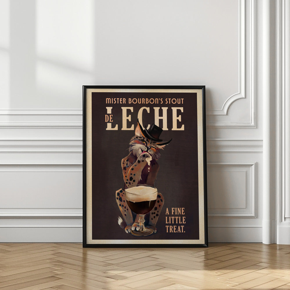Bourbon De Leche Guinness Style Cat Art