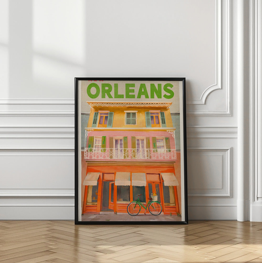 New Orleans Louisiana Vintage Travel Poster