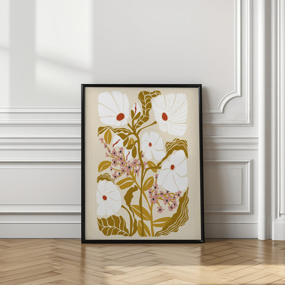 Klimt Flowers Earthy Colors