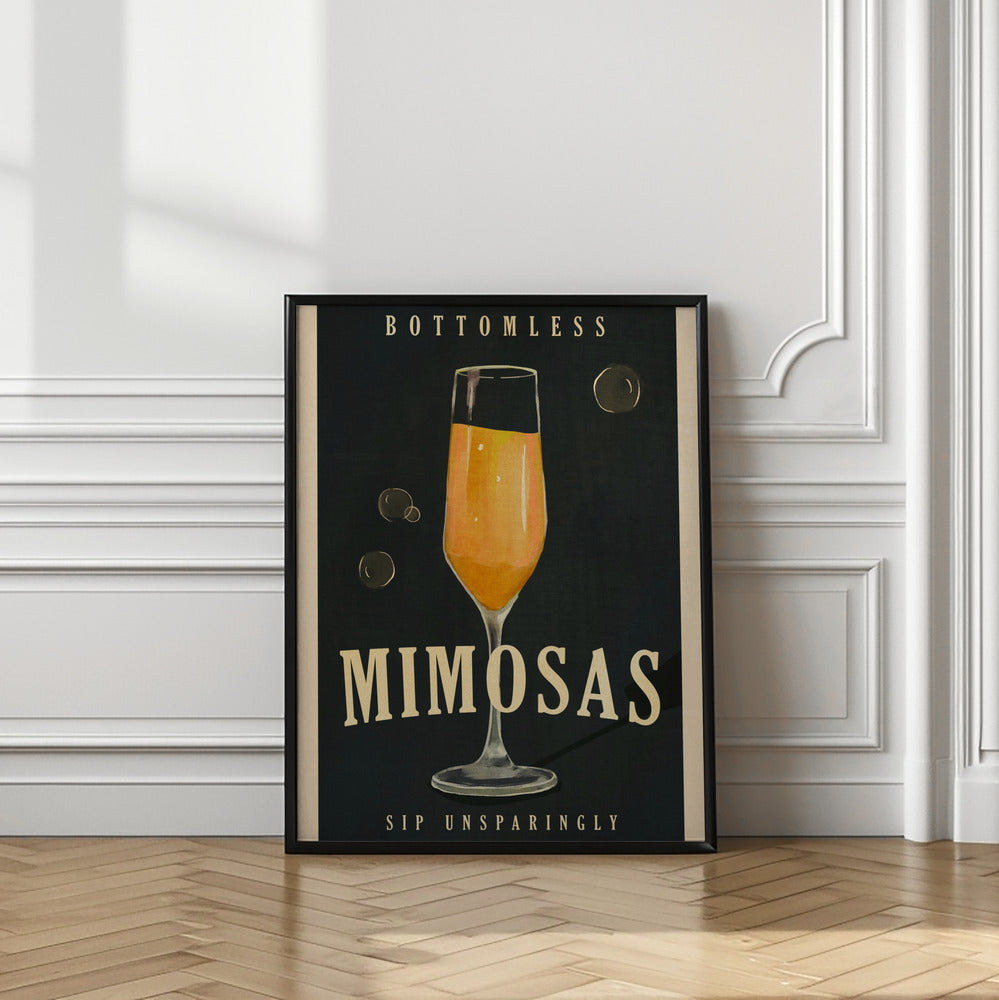 Bottomless Mimosas Art Deco Cocktail Bar Art