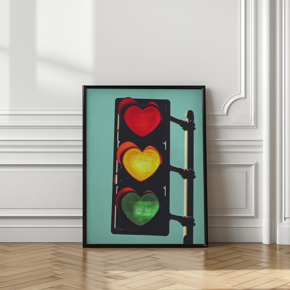 Traffic Light In Love | Heart wall art