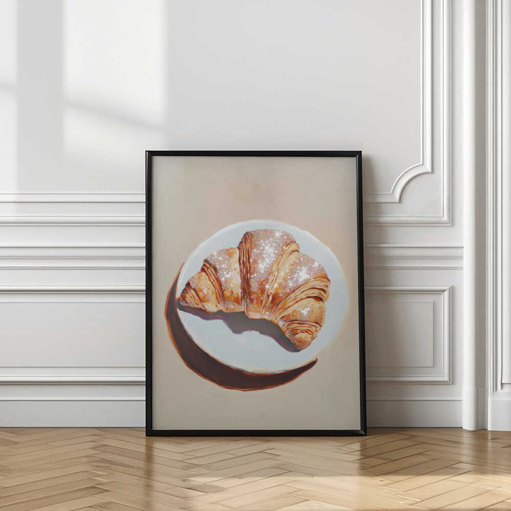 Sparkling Croissant on a Plate