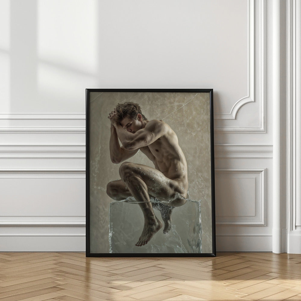Ice cube Male Portrait | Ice wall art