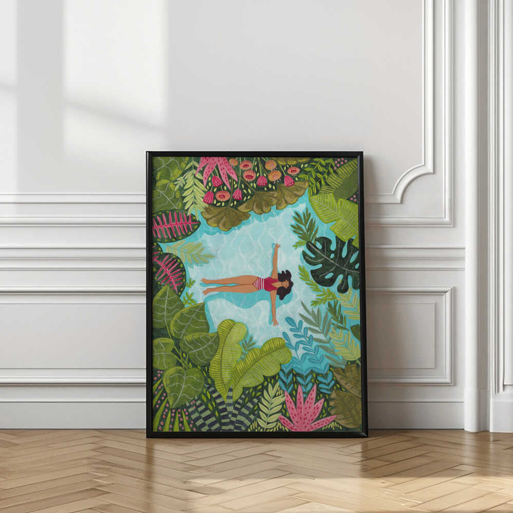 Floating in Tropical Sea