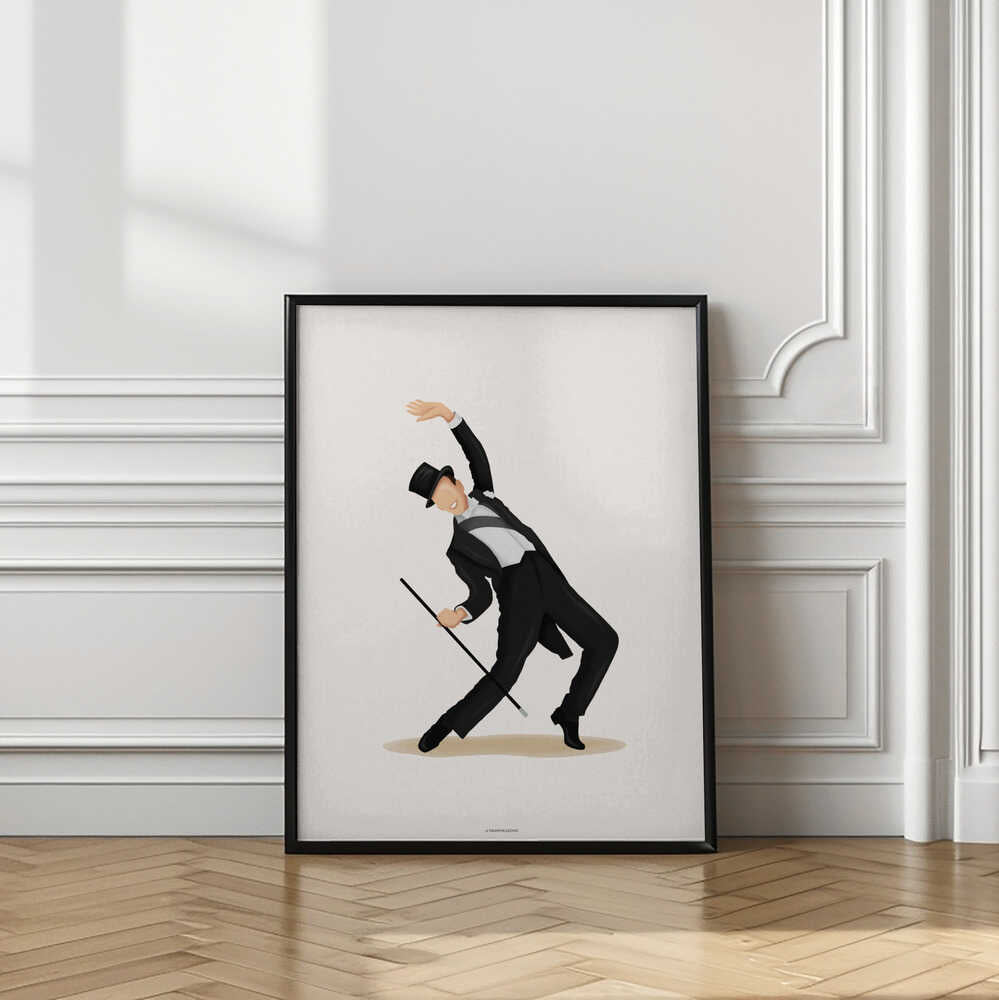 Elegant Dancer with Cane