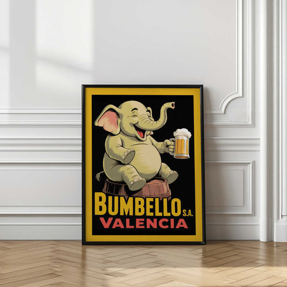 Cheerful Elephant With Beer