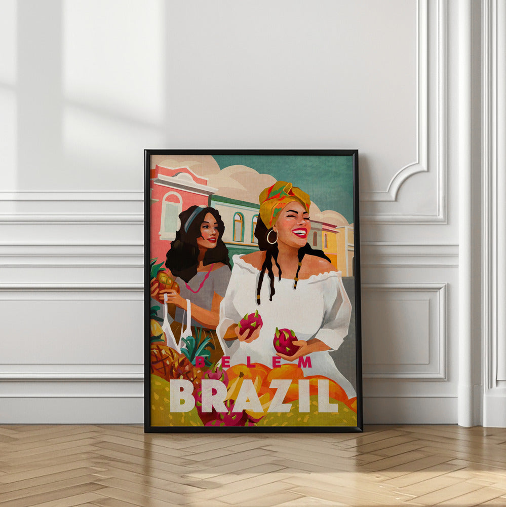 Belem Brazil Colorful Travel Art